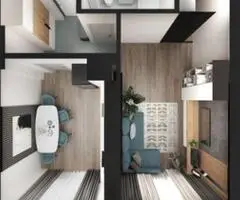 1 kamb., 47 m², Monolitinis namas